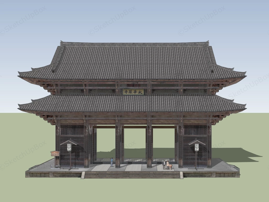 The Gate Of Todai Ji Temple sketchup model preview - SketchupBox
