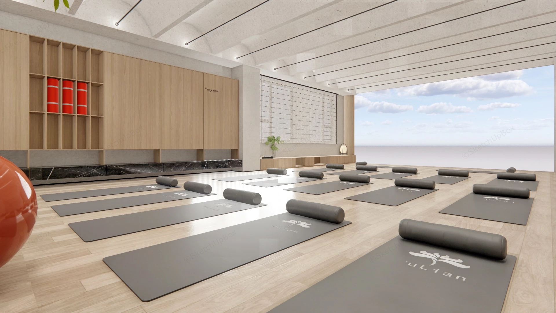 Yoga Studio Design sketchup model preview - SketchupBox