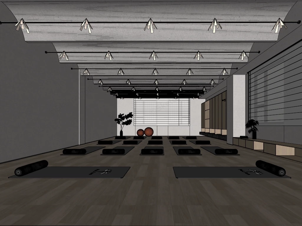 Yoga Studio Design sketchup model preview - SketchupBox
