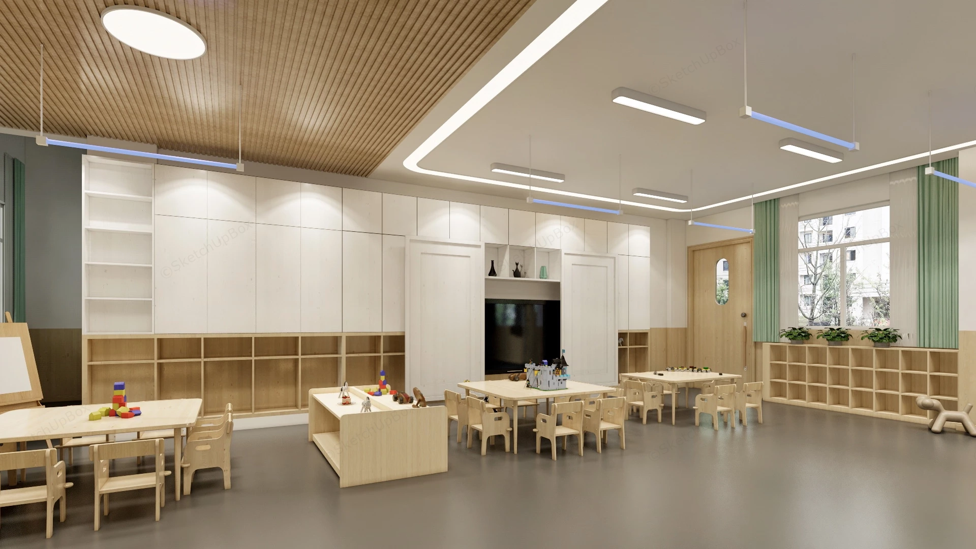 Kindergarten Classroom Decor sketchup model preview - SketchupBox