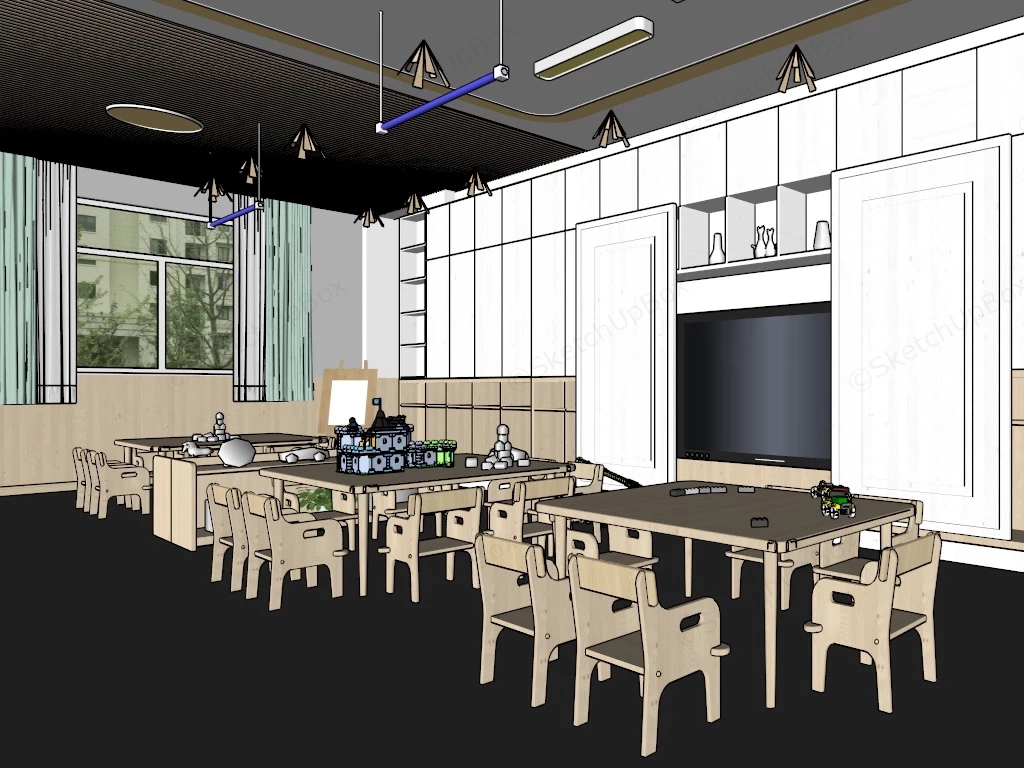 Kindergarten Classroom Decor sketchup model preview - SketchupBox