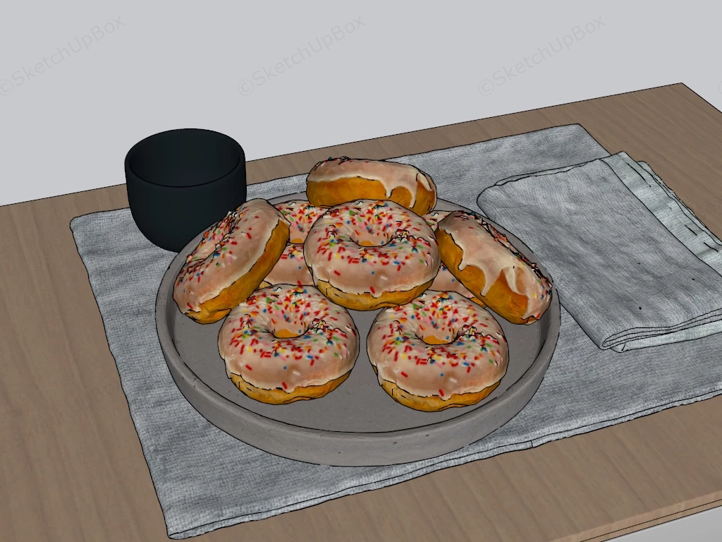Sprinkle Doughnuts sketchup model preview - SketchupBox