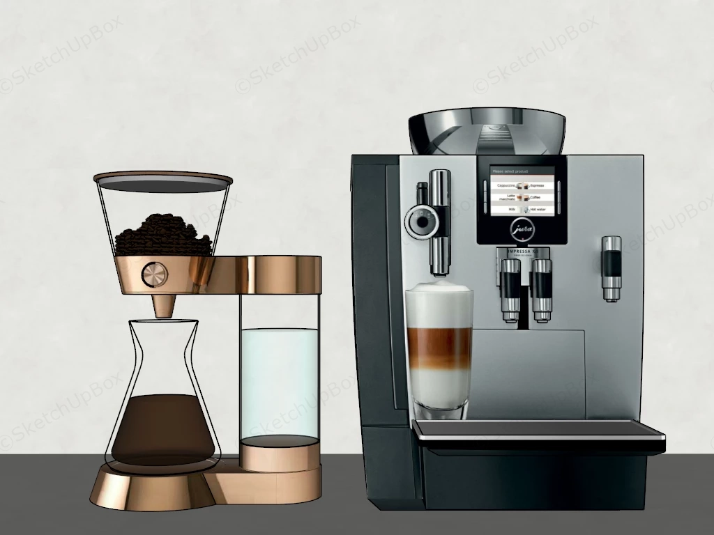 Jura Espresso Coffee Machine sketchup model preview - SketchupBox