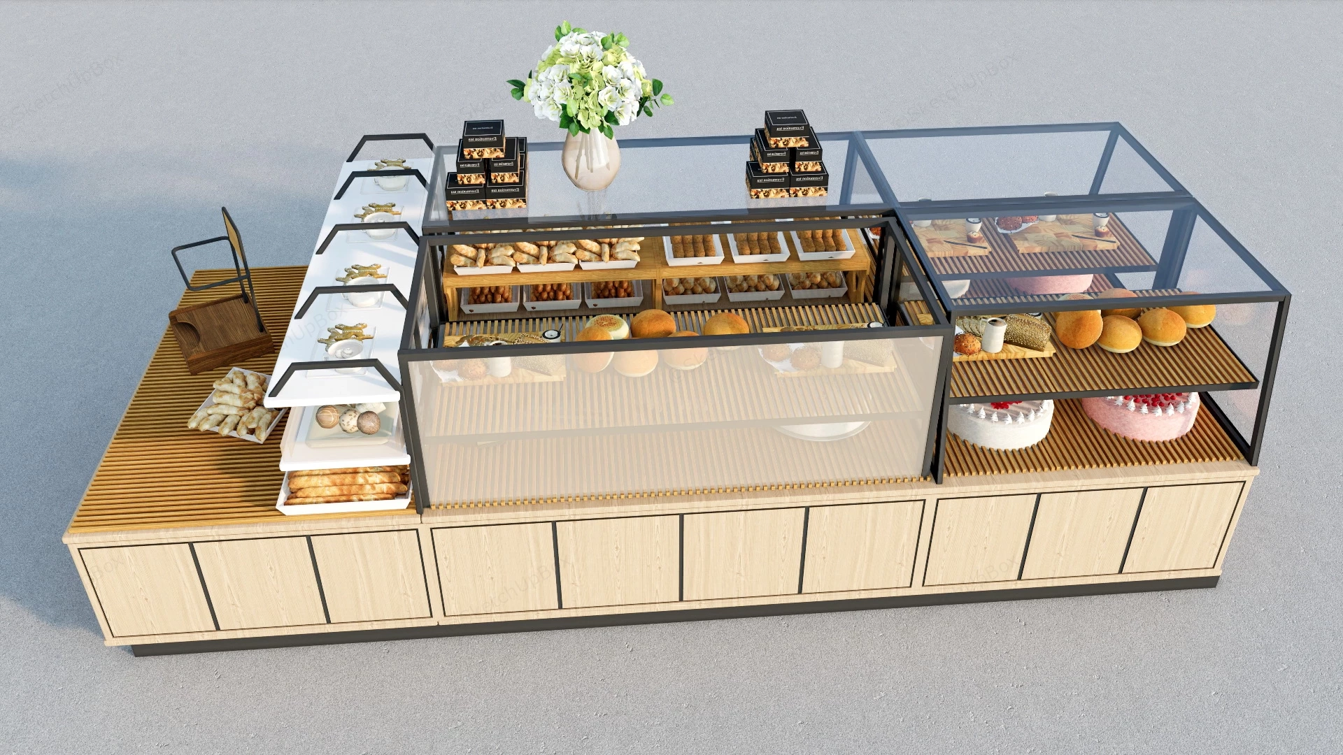 Commercial Bakery Display Case sketchup model preview - SketchupBox