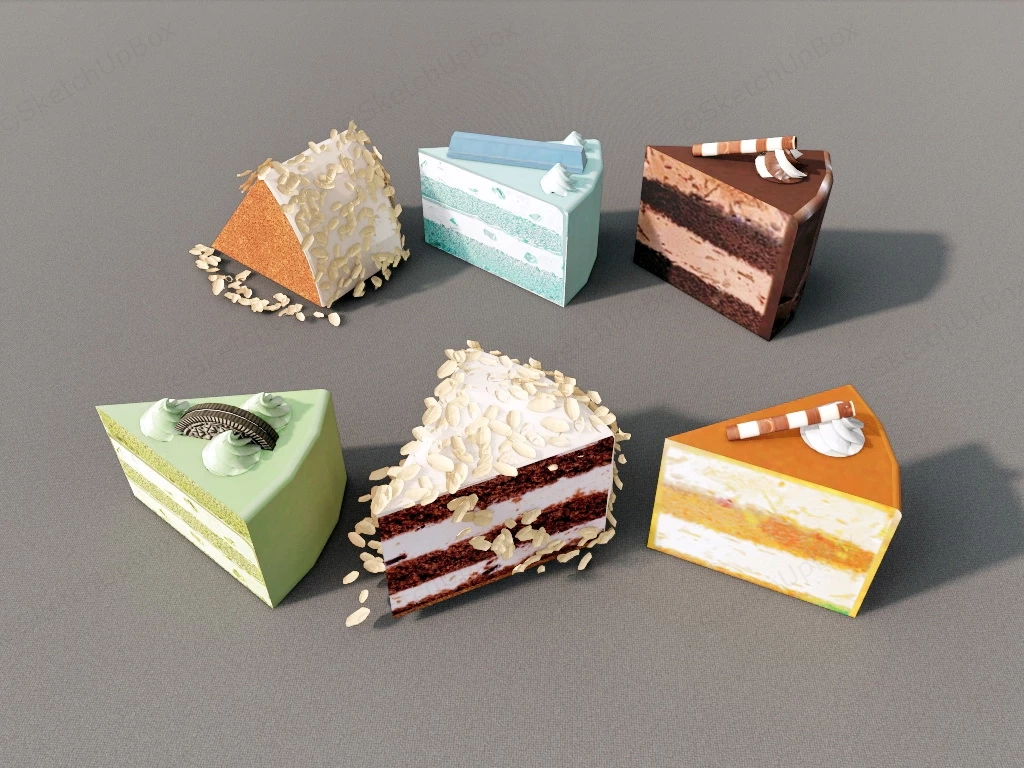 Triangle Shape Cakes sketchup model preview - SketchupBox