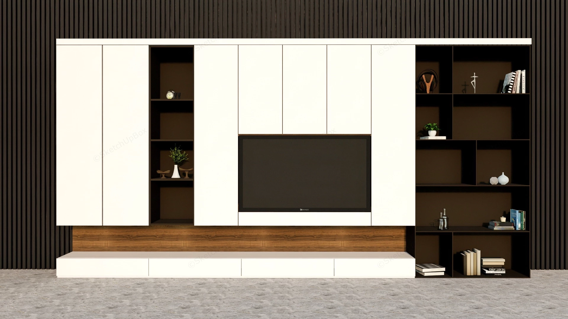 2 Tv Unit Design sketchup model preview - SketchupBox