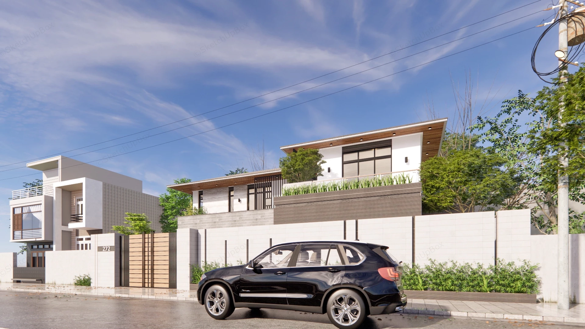 Suburban Homes sketchup model preview - SketchupBox