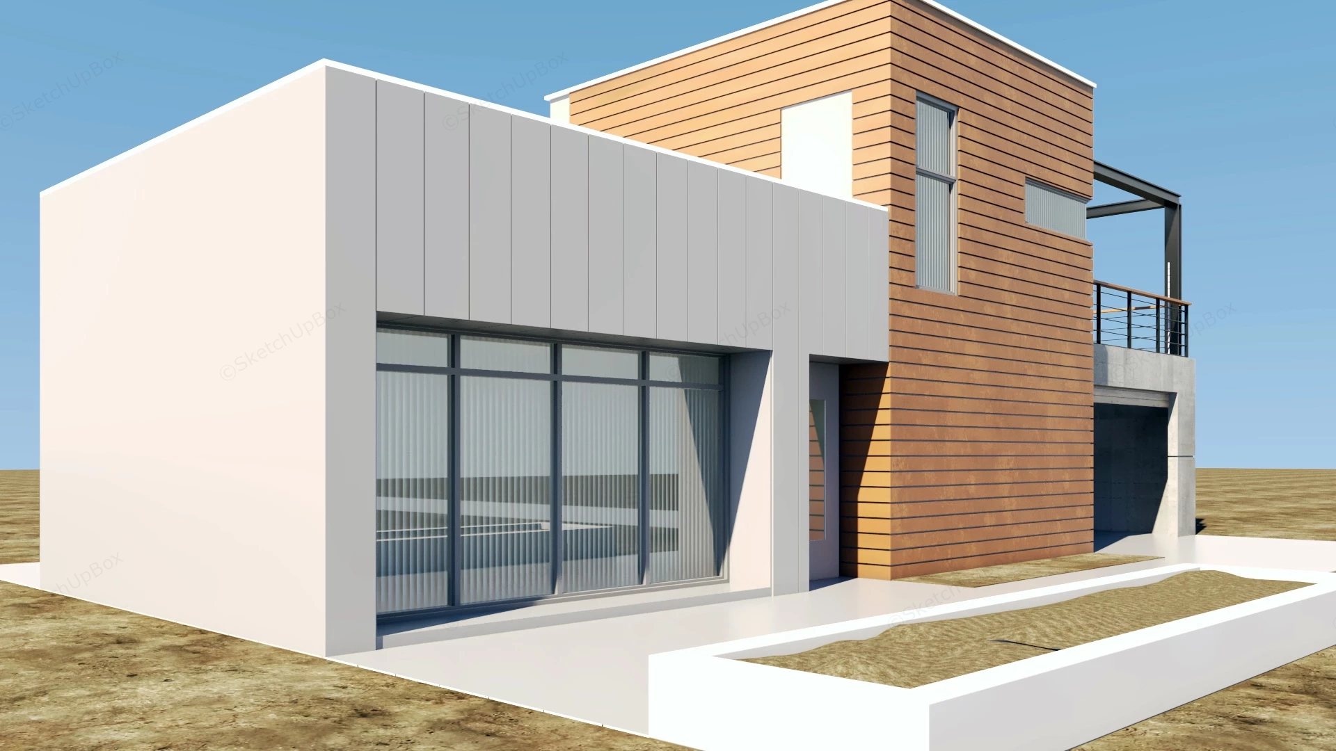 Post Modern House Design sketchup model preview - SketchupBox