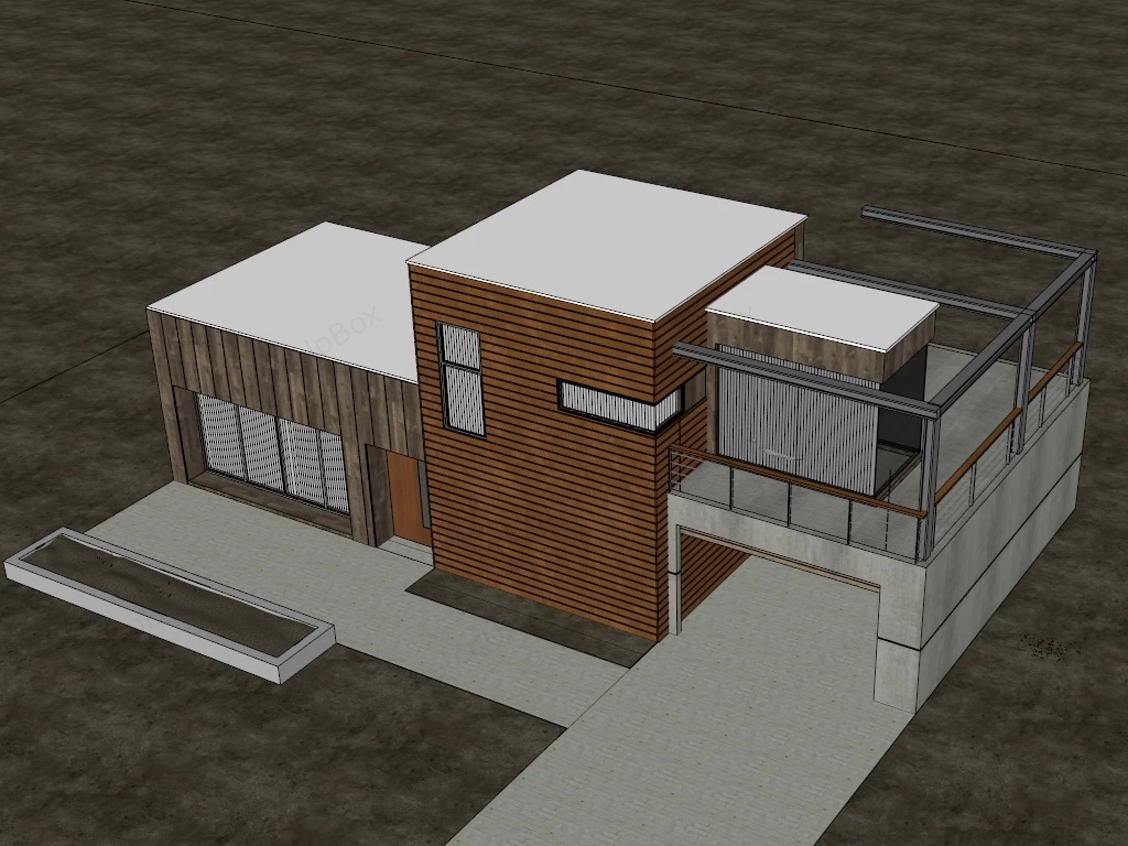 Post Modern House Design sketchup model preview - SketchupBox