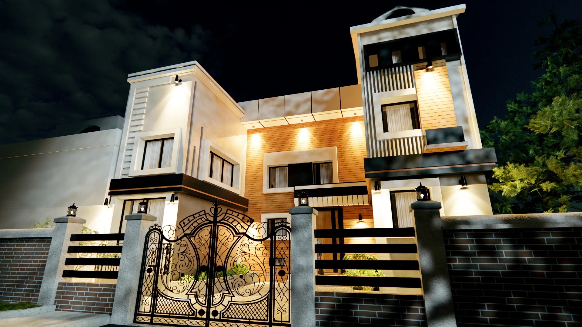 Asian Urban House sketchup model preview - SketchupBox