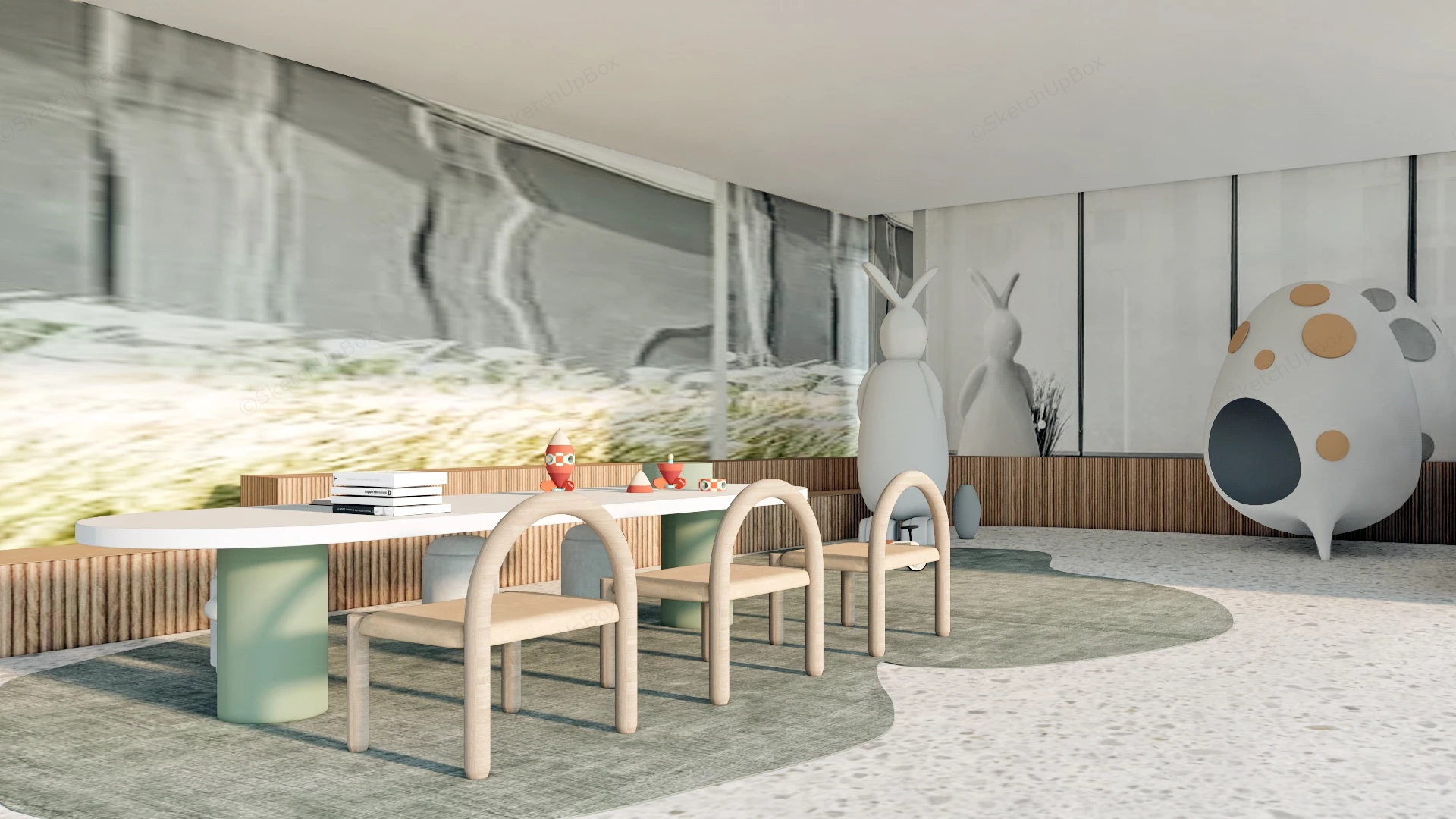 Kids Playroom Seating sketchup model preview - SketchupBox