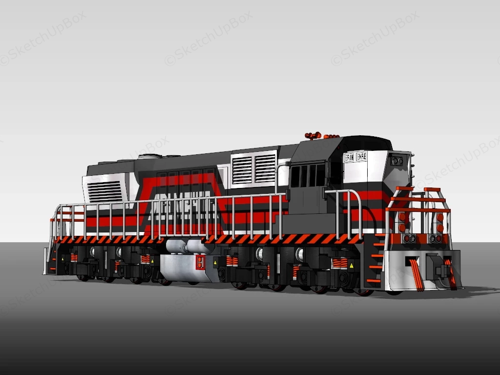 Freight Train Locomotive sketchup model preview - SketchupBox