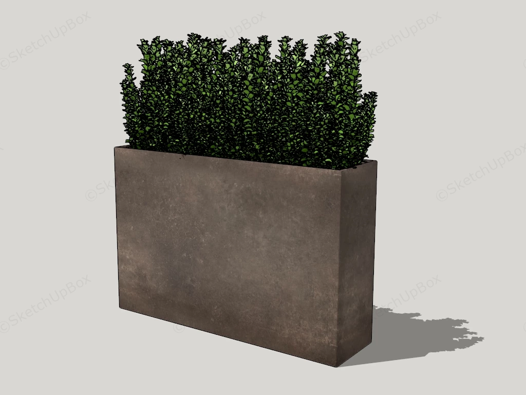 Rectangle Tall Planter sketchup model preview - SketchupBox