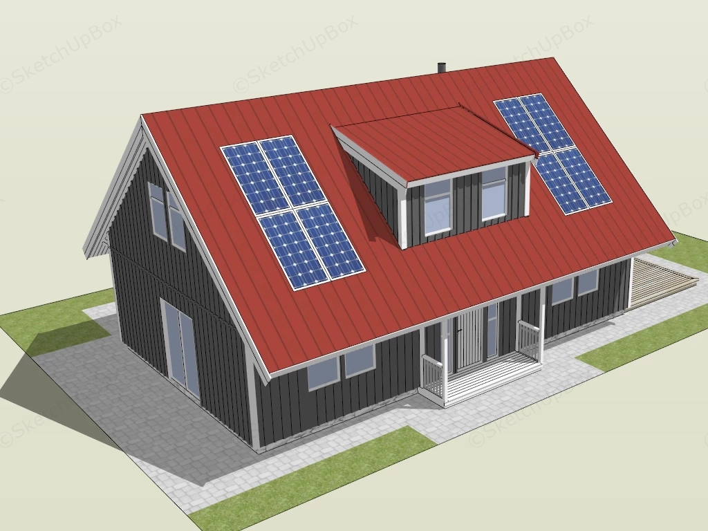 Small Family House sketchup model preview - SketchupBox