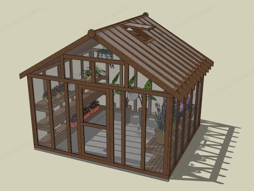 Small Garden Greenhouse sketchup model preview - SketchupBox