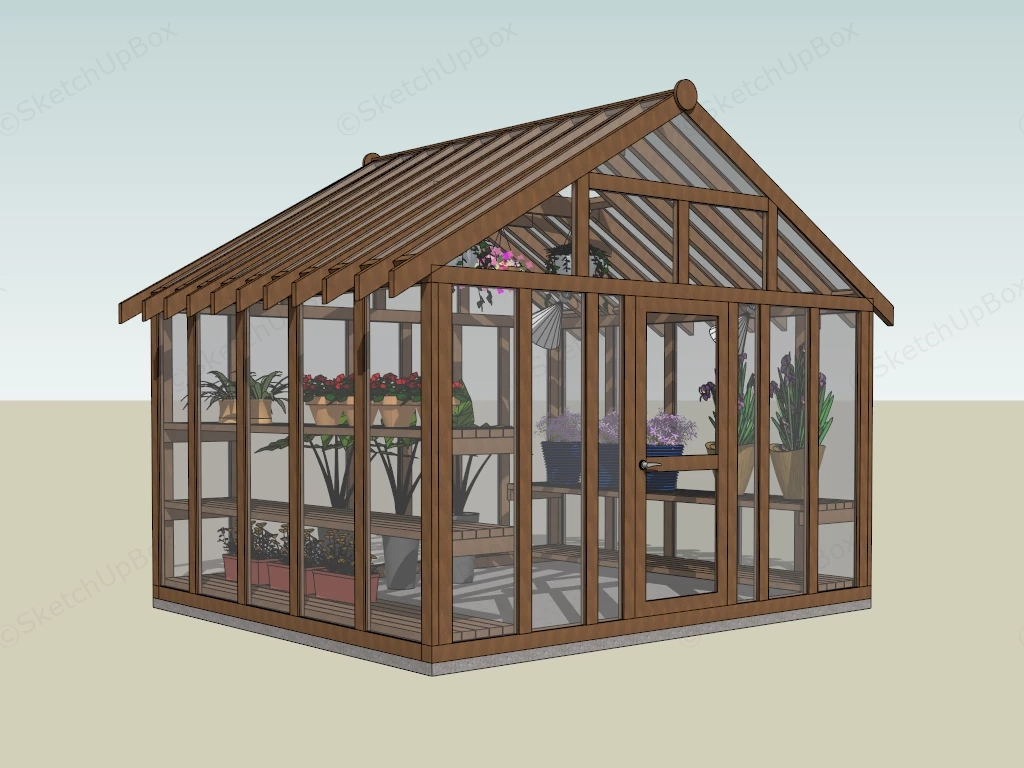 Small Garden Greenhouse sketchup model preview - SketchupBox