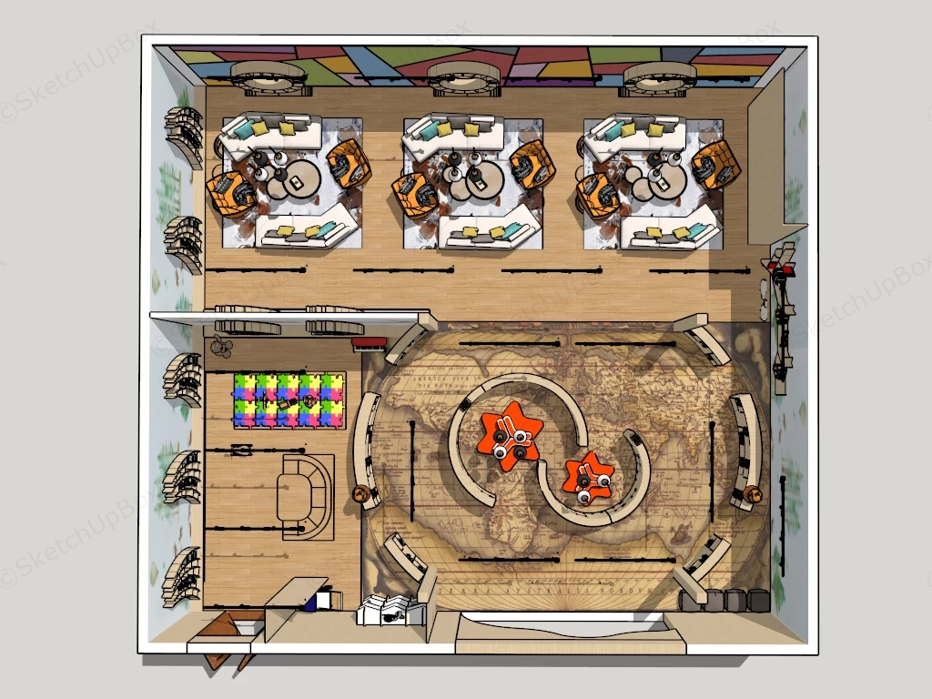 Kids Bookstore sketchup model preview - SketchupBox