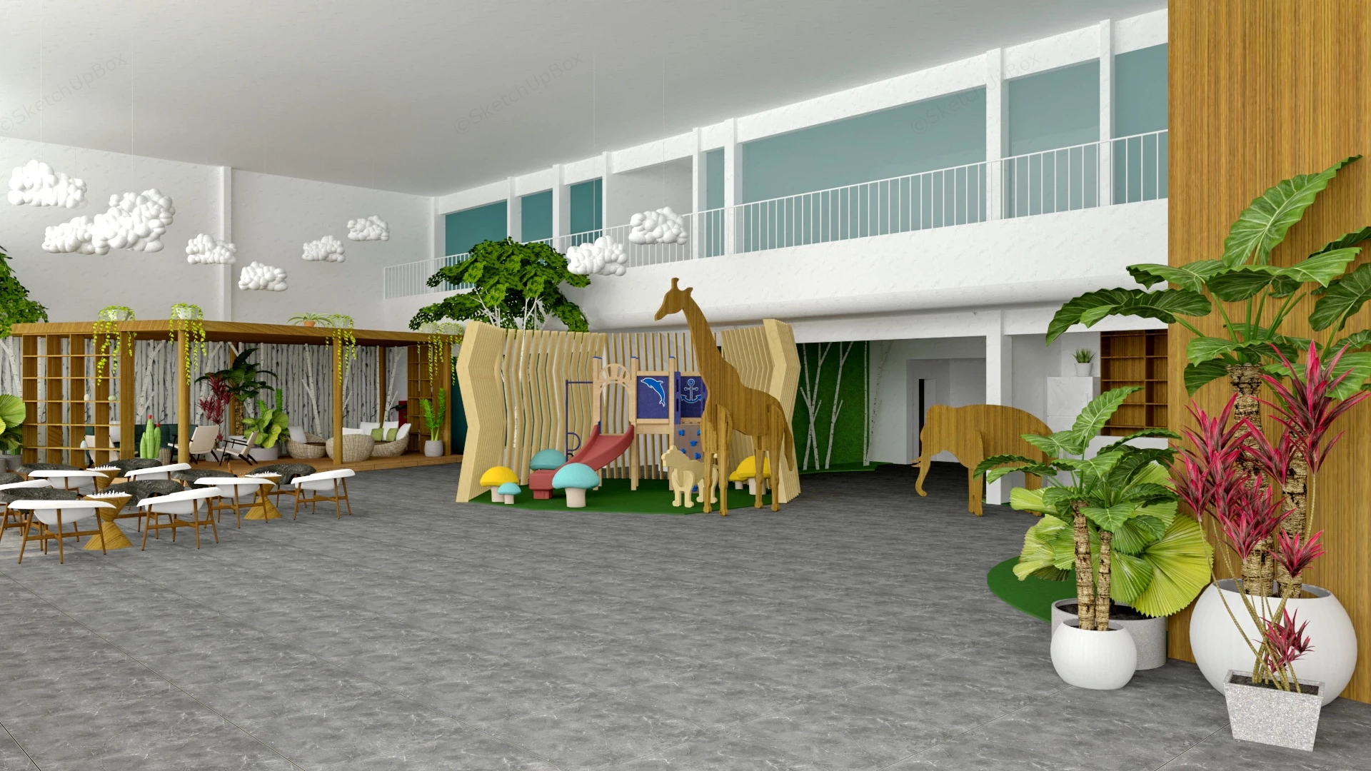 Family Entertainment Center sketchup model preview - SketchupBox