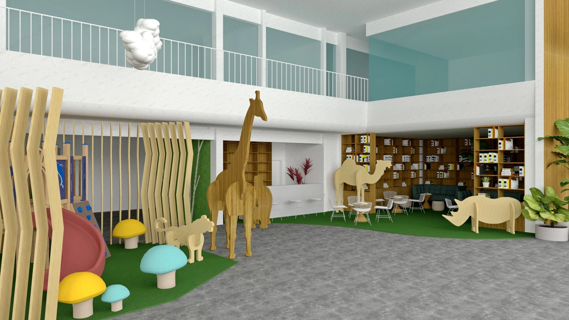 Family Entertainment Center sketchup model preview - SketchupBox