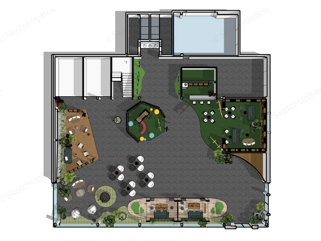 Family Entertainment Center sketchup model preview - SketchupBox