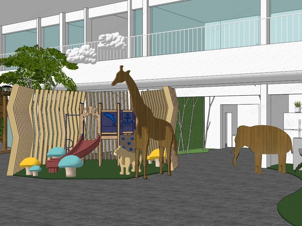 Family Entertainment Center sketchup model preview - SketchupBox