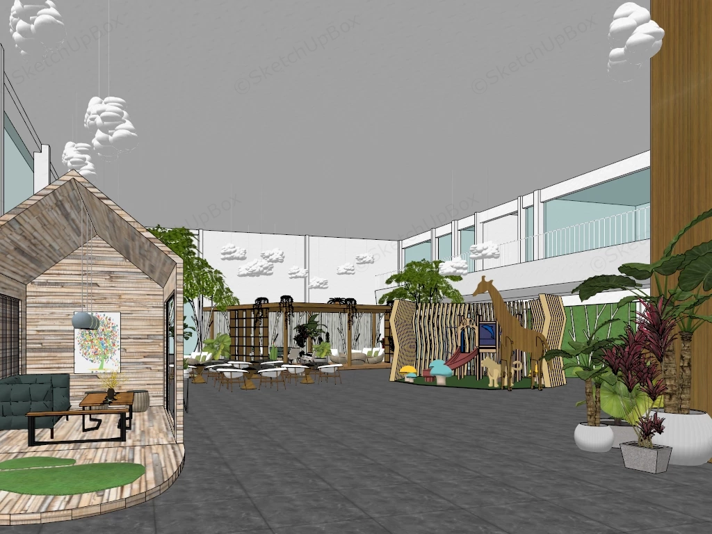 Family Entertainment Center sketchup model preview - SketchupBox