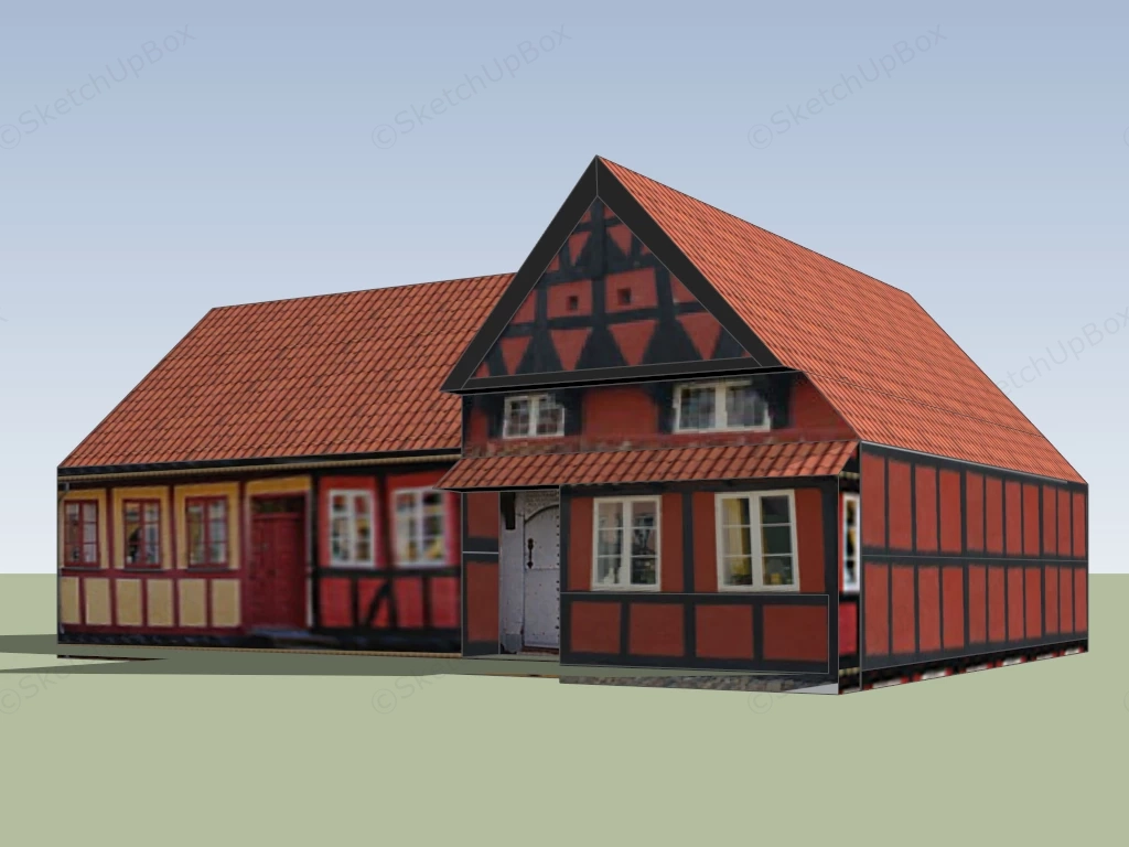 Old Red House sketchup model preview - SketchupBox