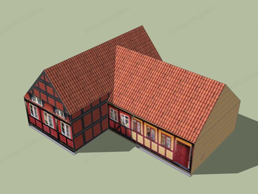 Old Red House sketchup model preview - SketchupBox