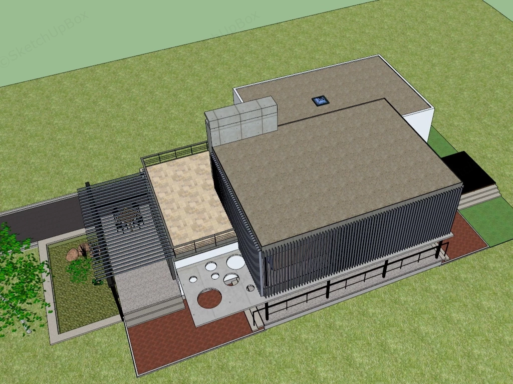 Ultra Modern Home sketchup model preview - SketchupBox
