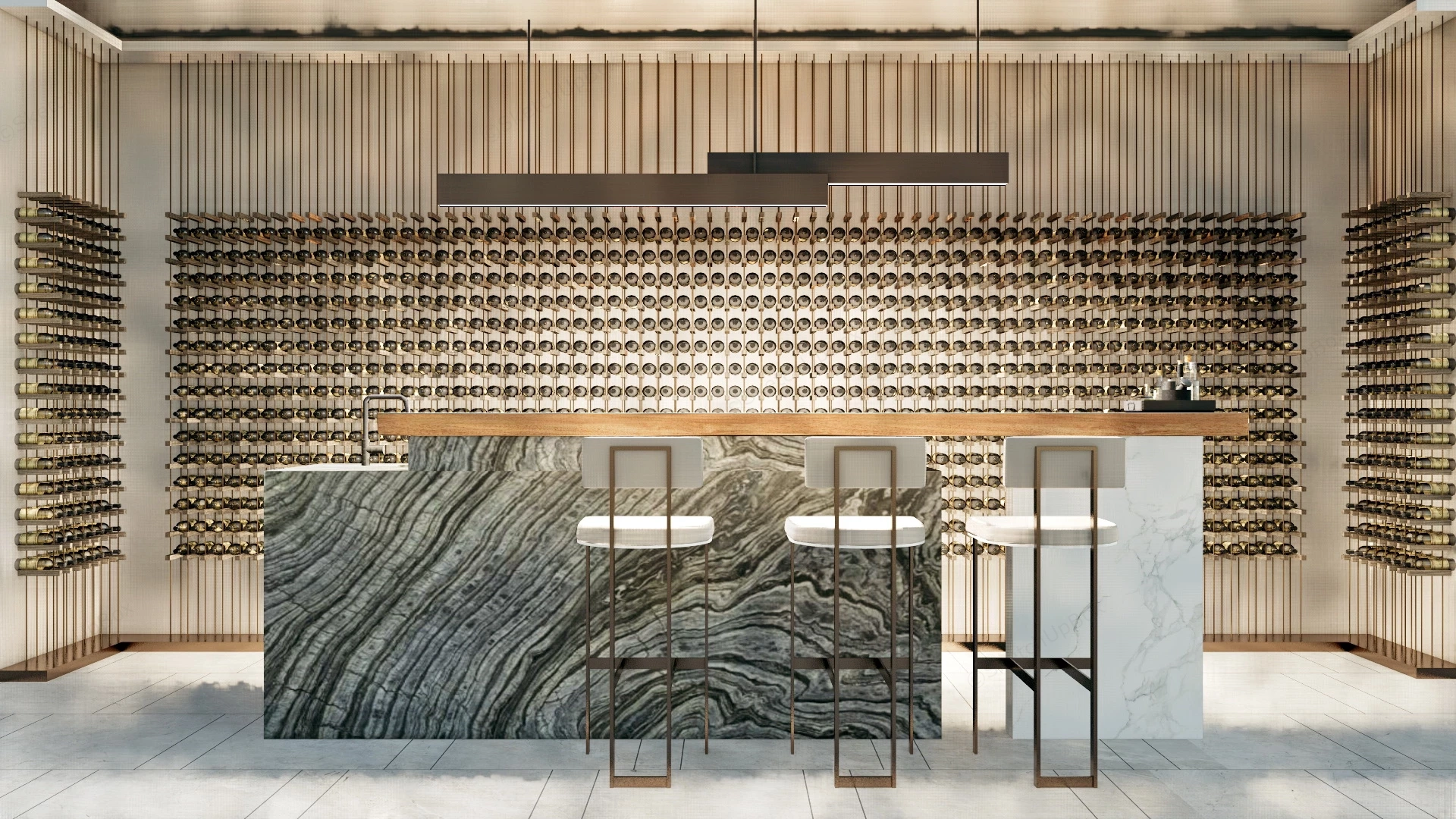 Modern Home Bar Design sketchup model preview - SketchupBox