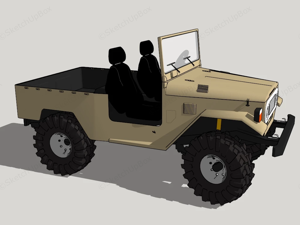 Toyota Land Cruiser Pickup sketchup model preview - SketchupBox