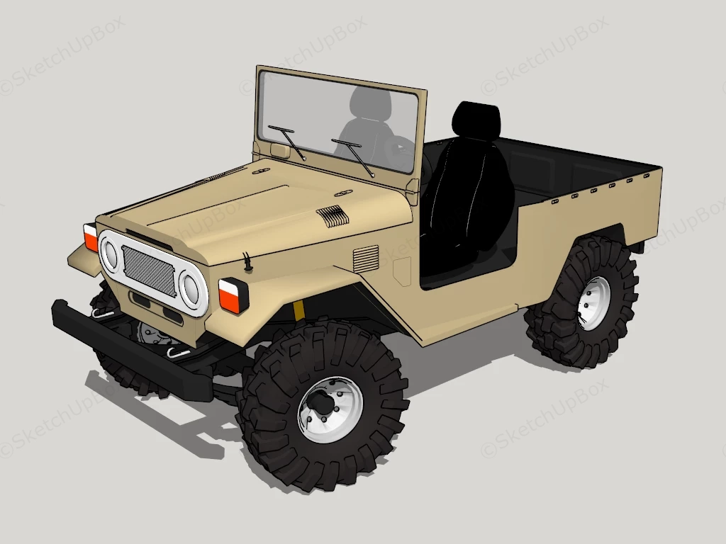 Toyota Land Cruiser Pickup sketchup model preview - SketchupBox