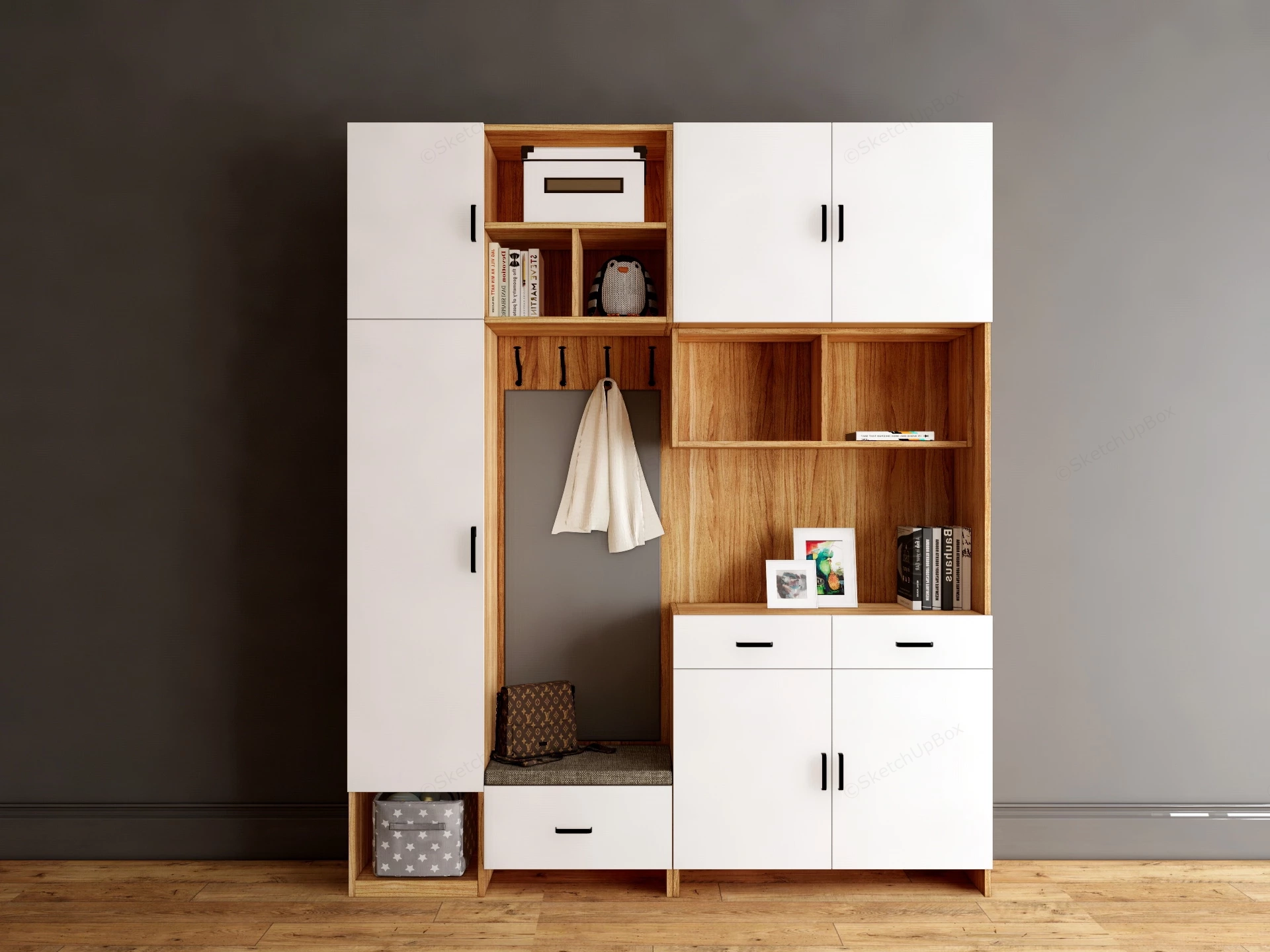 Entryway Cabinet Ideas sketchup model preview - SketchupBox