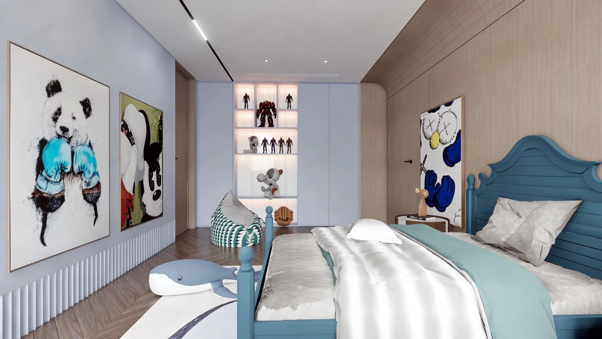 Boys Room Design Ideas sketchup model preview - SketchupBox