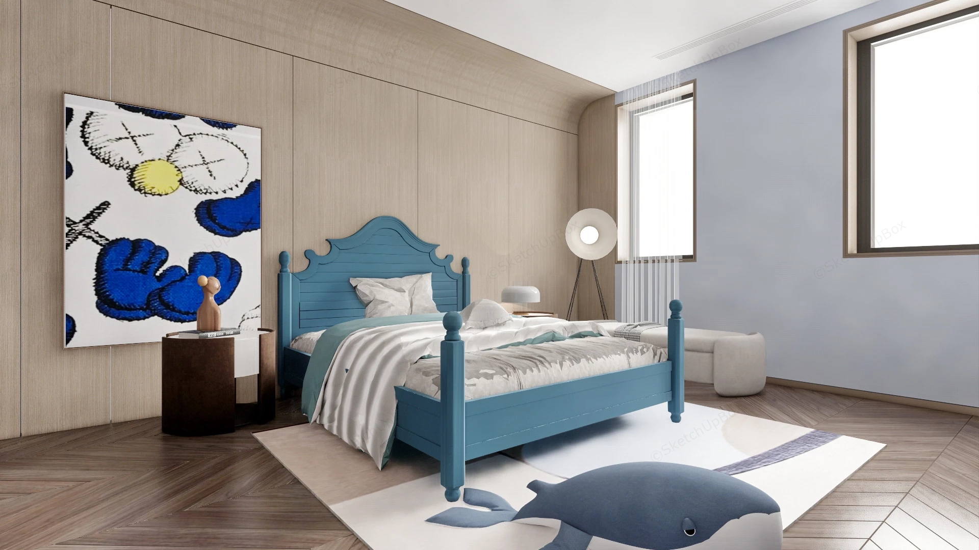 Boys Room Design Ideas sketchup model preview - SketchupBox