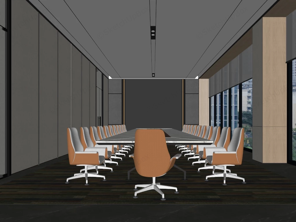 Extra Large Conference Room sketchup model preview - SketchupBox