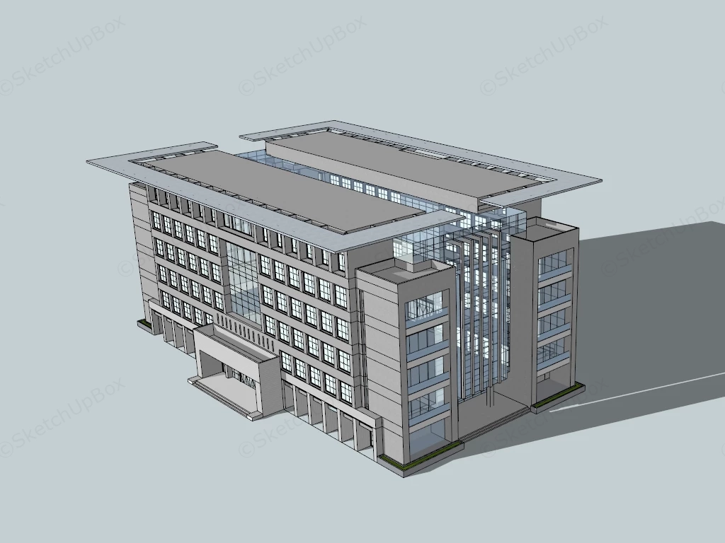 Government Office Building sketchup model preview - SketchupBox
