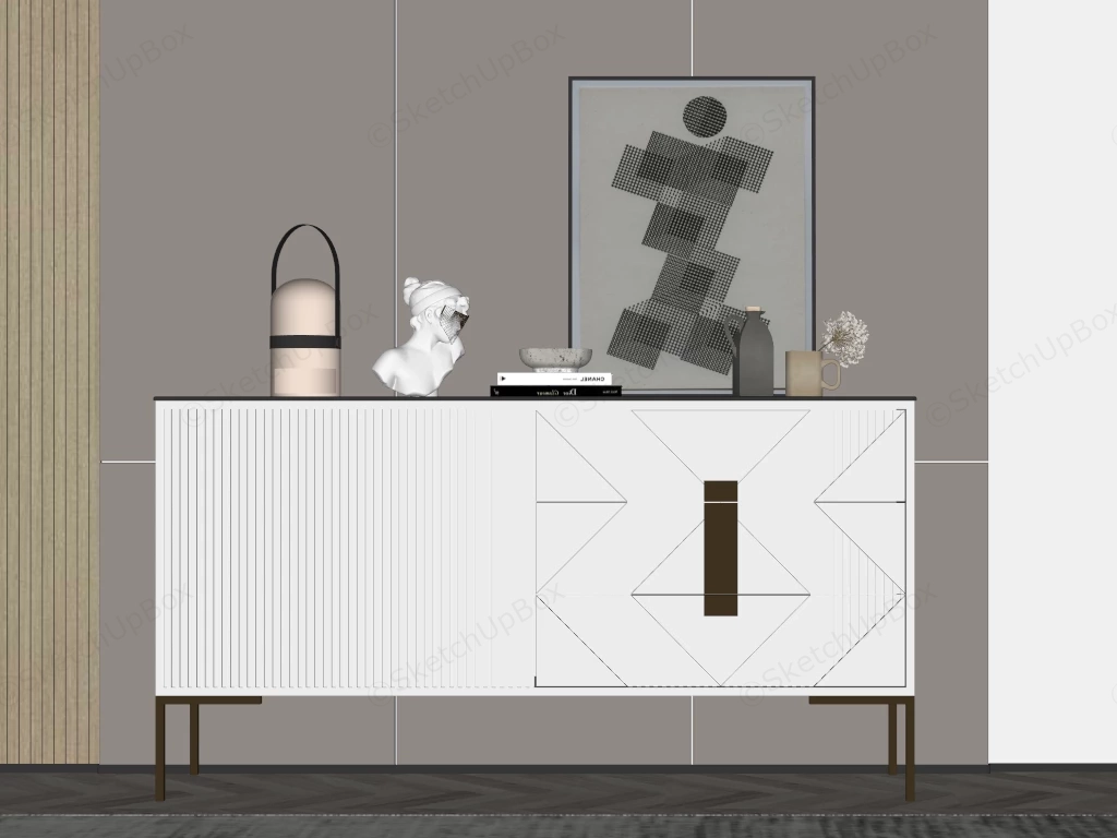 Contemporary Sideboard For Living Room sketchup model preview - SketchupBox