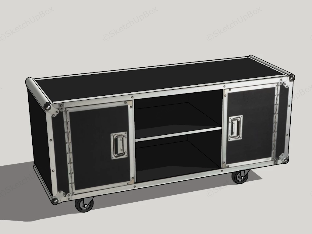 Industrial Metal Tv Stand sketchup model preview - SketchupBox