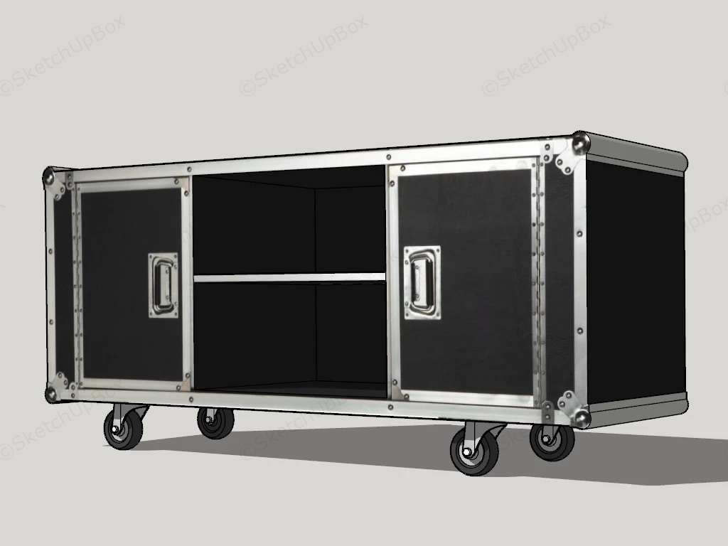 Industrial Metal Tv Stand sketchup model preview - SketchupBox