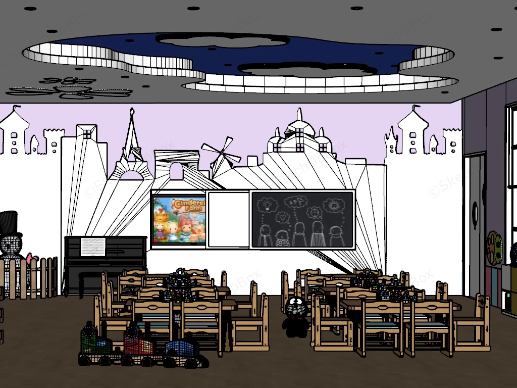 Preschool Classroom Ideas sketchup model preview - SketchupBox