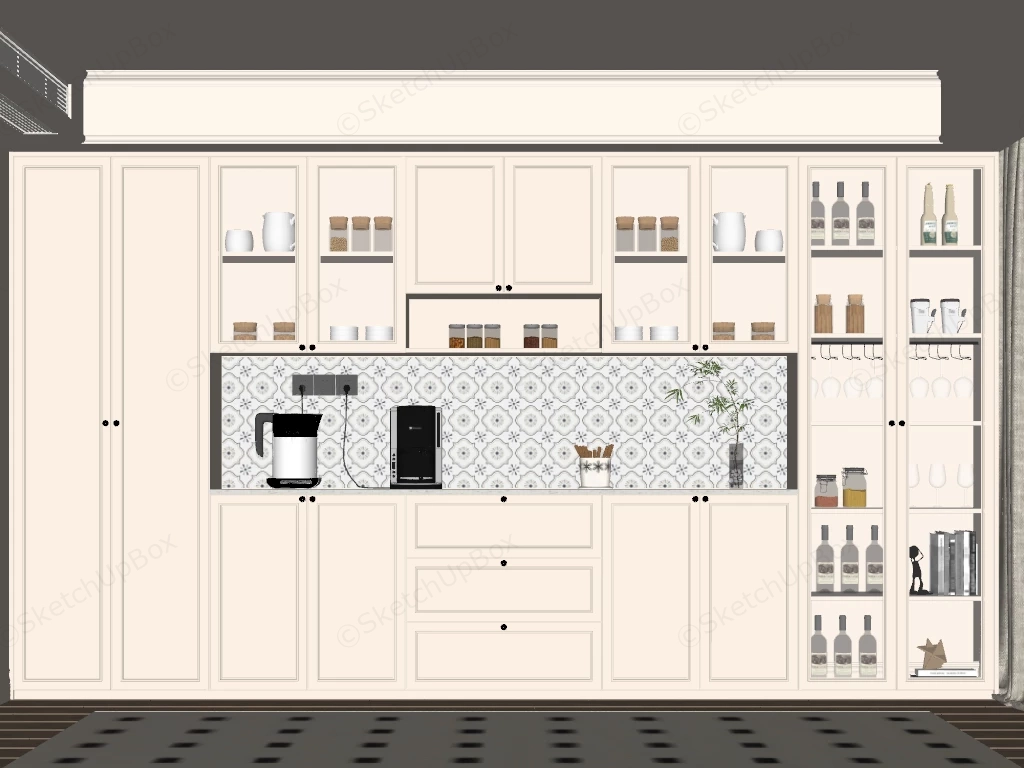 Modern Dining Room Cupboard sketchup model preview - SketchupBox