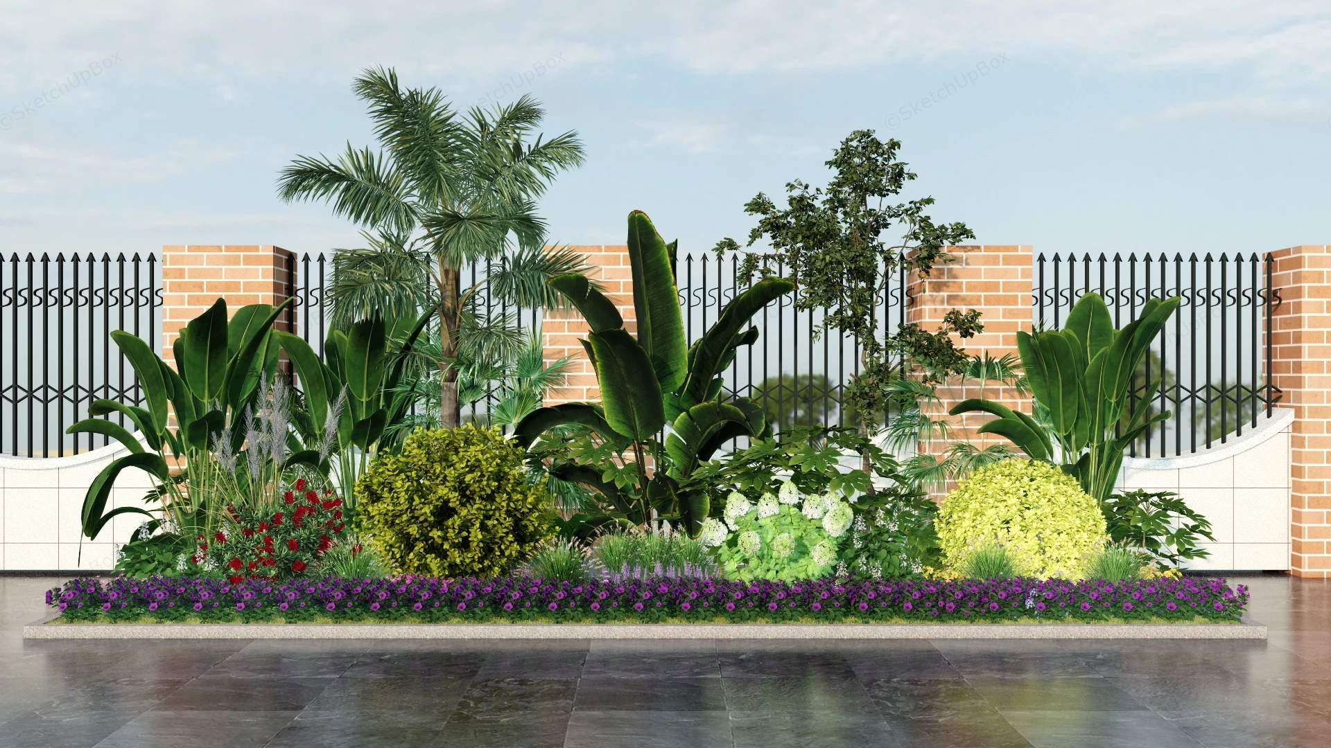 Garden Bed Design sketchup model preview - SketchupBox