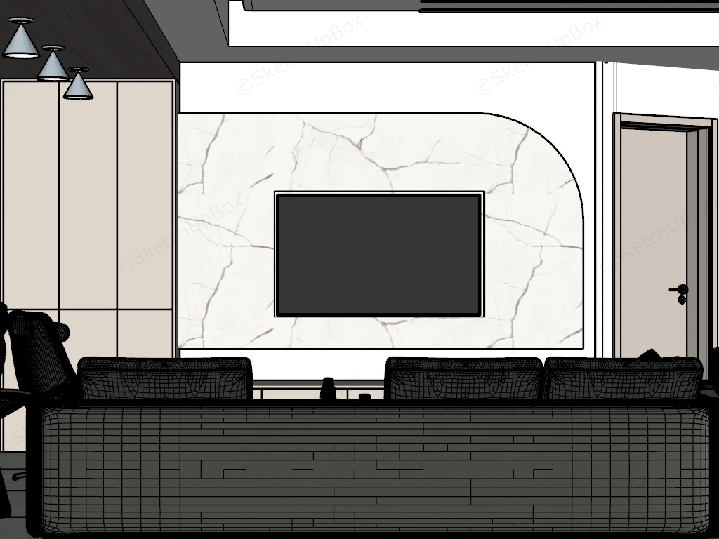 Modern Small Living Room Design sketchup model preview - SketchupBox