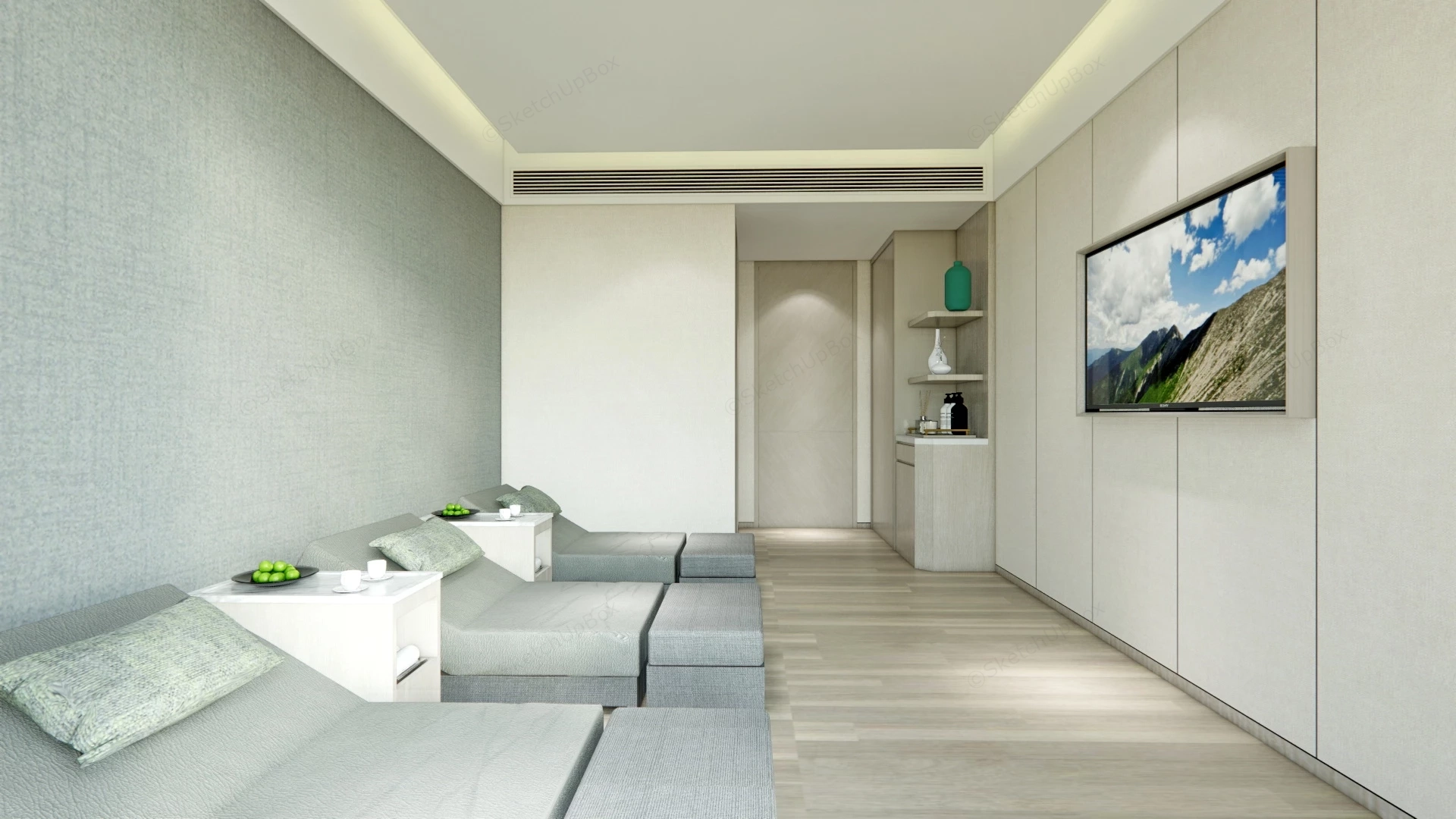 Foot Spa Salon Interior Design sketchup model preview - SketchupBox