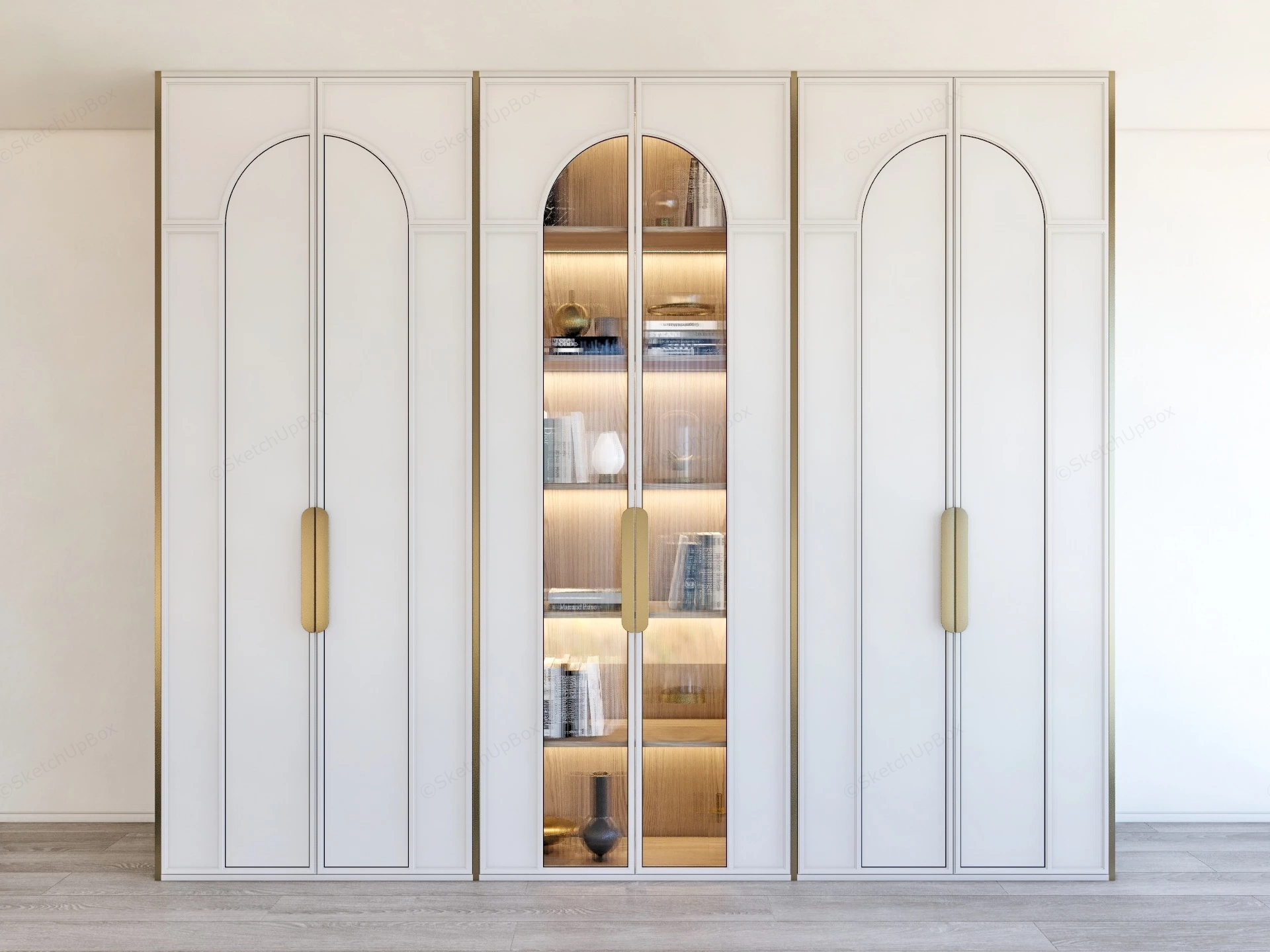 Modern French Wardrobe Cabinet sketchup model preview - SketchupBox