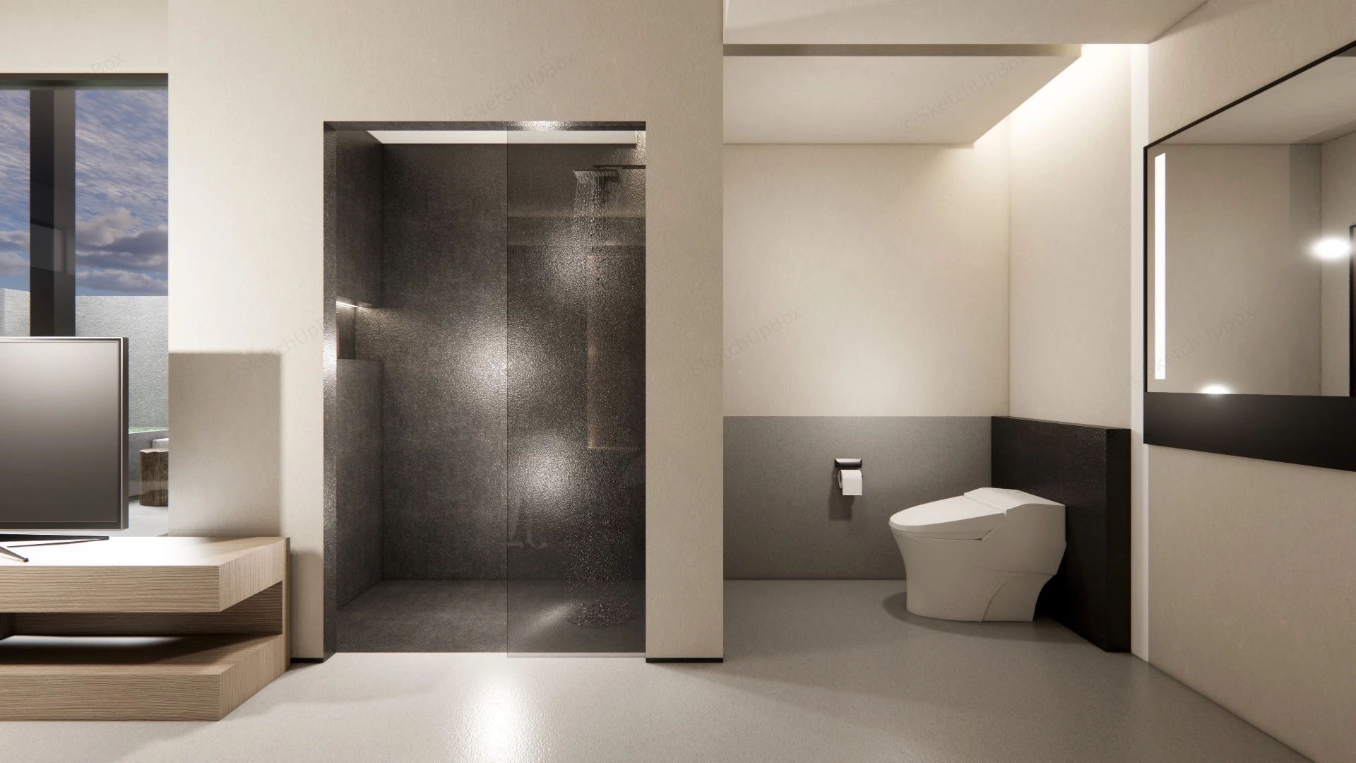 Wabi Sabi Hotel Room Design sketchup model preview - SketchupBox