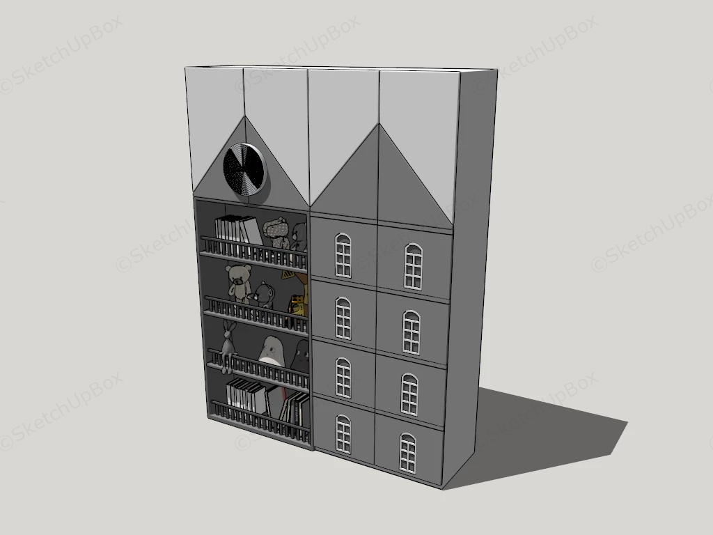 Toy Storage Wardrobe Combo sketchup model preview - SketchupBox