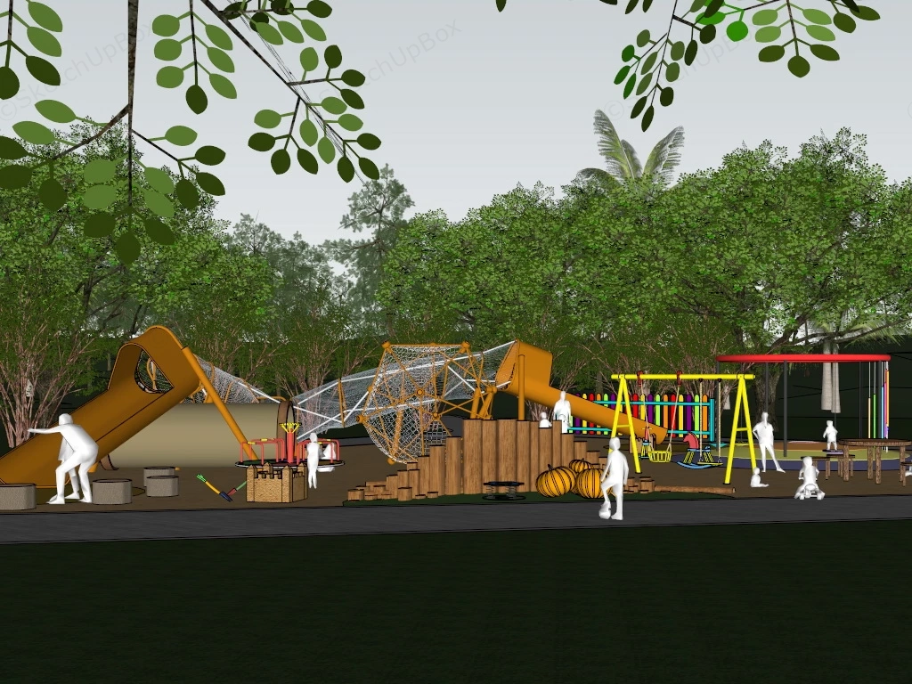 Jungle Gym Playground sketchup model preview - SketchupBox