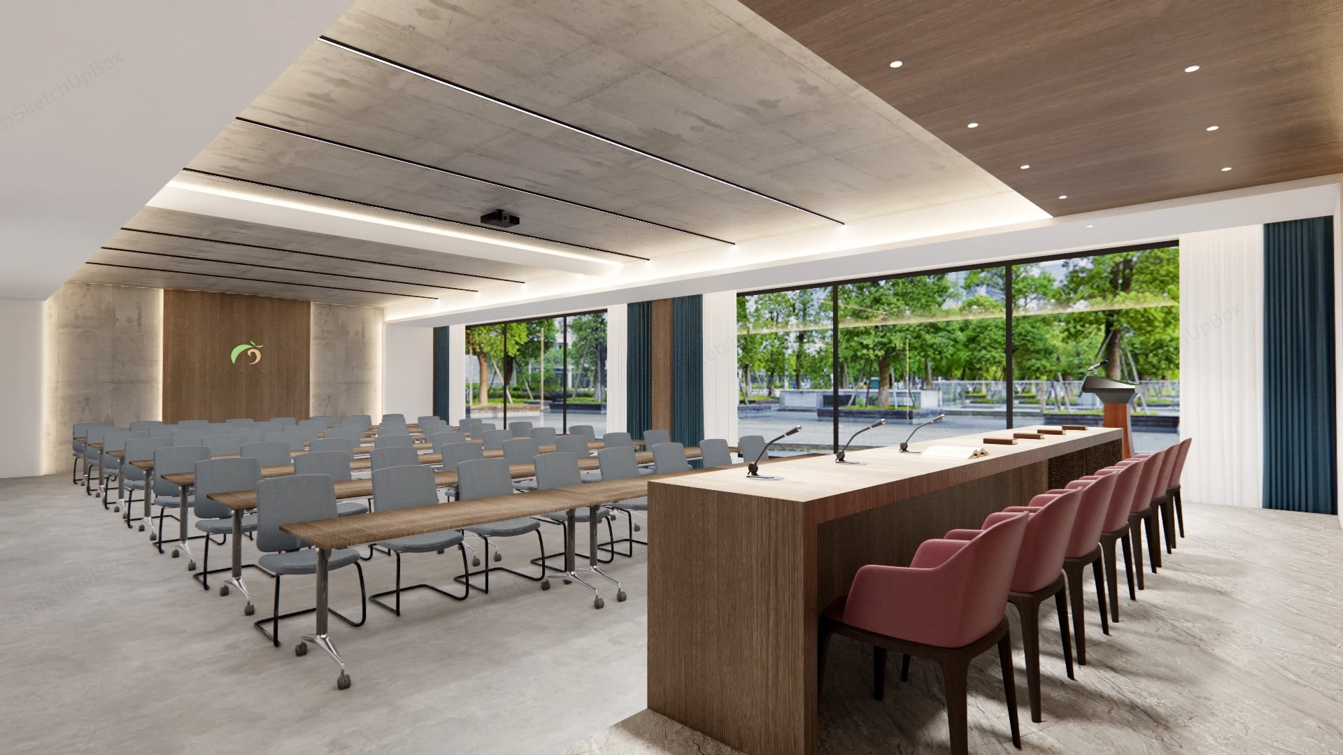 Corporate Conference & Training Room sketchup model preview - SketchupBox